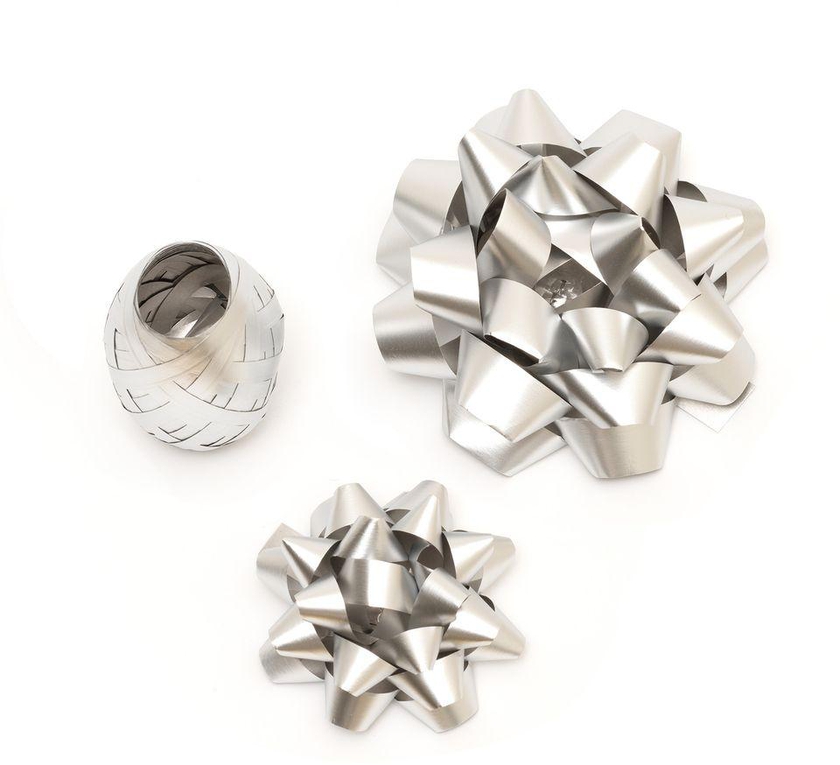 Legami Bows & Ribbon Set (Set of 2) - Silver