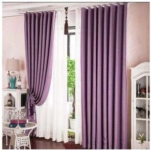 Generic Curtains 1PC Purple