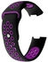 Remson Silicone Sports Waterproof Strap Band Compatible for Fitbit Charge 3 - Black & Violet/RM-0264