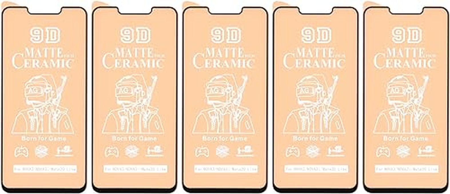 CeramicÂ 9D Non Breakable Screen Protector With Anti Fingerprint And Black Edges For Huawei Nova 3i 6.3" Set Of 5 Pieces - Clear Black