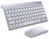 Generic Mini Flat Quiet Wireless Keyboard Mouse Combo Silv