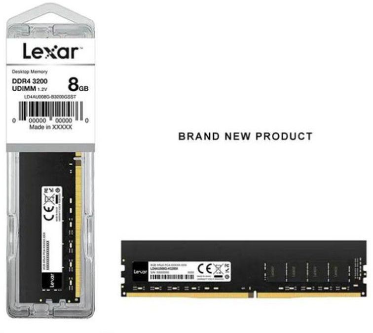 Lexar Ram 8GB DDR4 3200MHz UDIMM Desktop Memory
