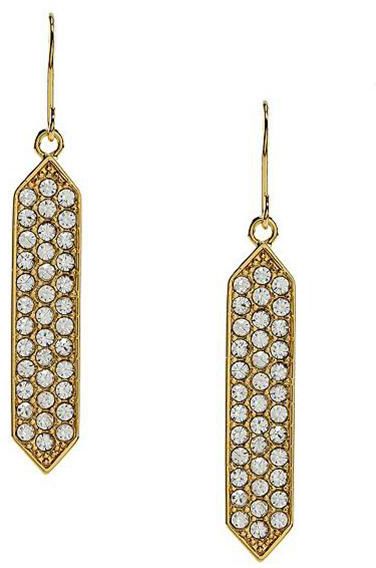 Lauren Ralph Lauren Women's Gold-Tone Geometric Crystal Drop Earrings