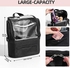 Travel Makeup Bag, Portable Makeup Brush Case with Shoulder Strap, Large Capacity Travel Cosmetic Bag for Women and Girls, Waterproof Artist Storage Bag Toiletry Bag for Traveling