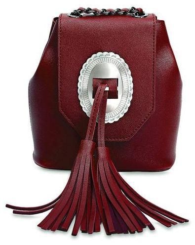 Guapabien Women Tassel Geometric Mini Bag - Red