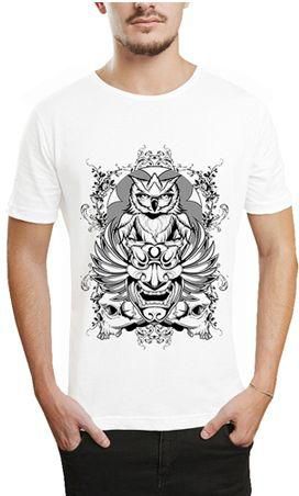 Ibrand H552 Unisex Printed T-Shirt - White, X Large