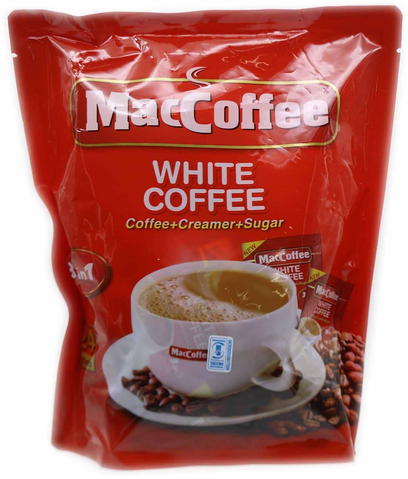 Maccoffee 3 In 1 Plus White Coffee Mix 15g x Pack of 24