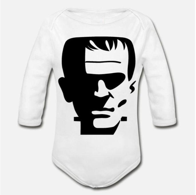 Frankenstein Organic Long Sleeve Baby Bodysuit_2