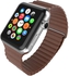 Magnetic Leather Strap with screen protector for Apple Watch 42mm Brown