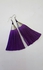Cone tassels earrings - purple