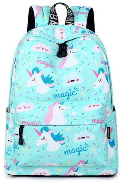 Cute Unicorn School Backpack Multi Color