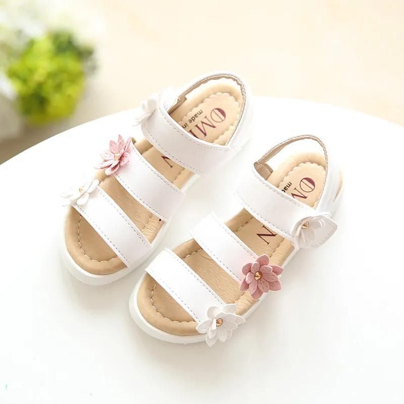 Happy days Fashion girls' sandals princess shoes children's flat bottom student sandals baby slipper