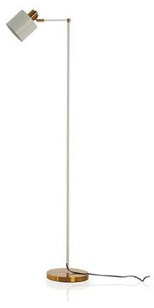 Carla Floor Lamp, White & Copper - 46X156 Cms