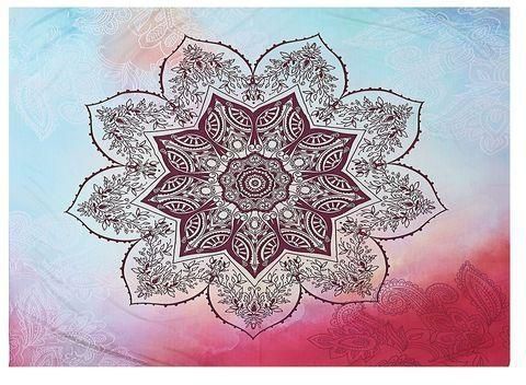 Generic 165 X 148cm Indian Mandala Lotus Beach Towel Wall Tapestry - Colormix
