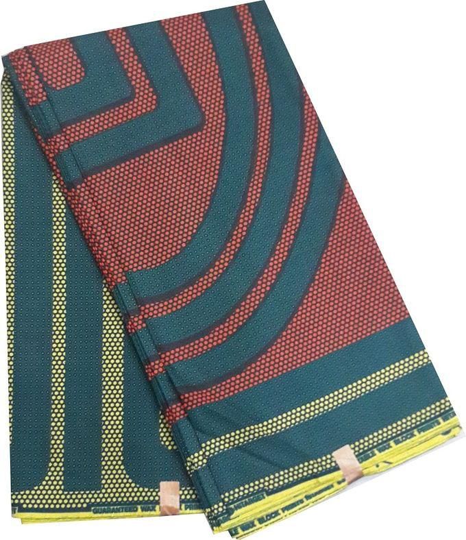 Ankara Multi Pattern Design High Quality African Print Wax Traditional Wrapper Native Fashion Fabric - Green & Red Multicolour