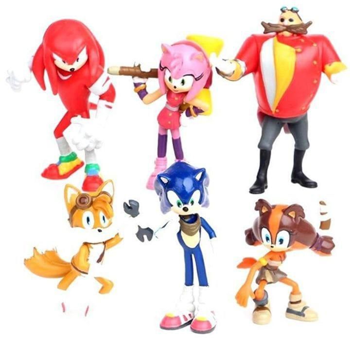 MissTiara 6-Piece Sonic The Hedgehog Figure Toy Set 5-7centimeter