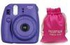 Fujifilm Instax Mini 8 Instant Film Camera Purple with Dark Pink Pouch