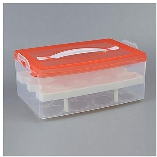Generic 24 Grid Eggs Tray - Red