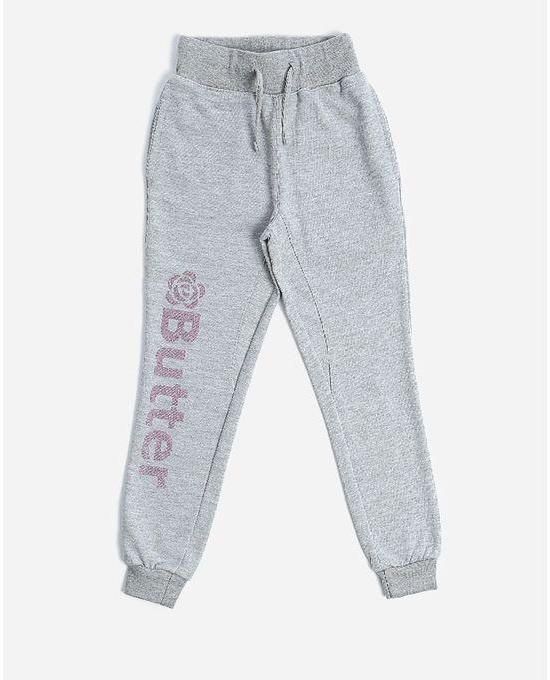 Andora Girls Printed Sweatpants - Light Grey