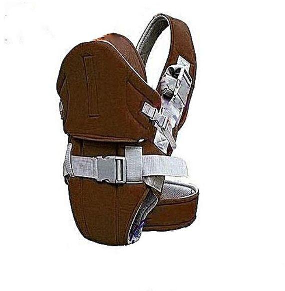 Fashion Comfortable Baby Carrier With A Hood - BROWN