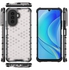 Huawei Nova Y70 4G Cover , Shockproof, Durable And Anti-Slip Honeycomb Protective Pattern Cover - Black Edges Transparent Back