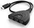 3-Port HDMI Switch with Pigtail Cable 3x1 HDMI Splitter Switcher Support 3D Devices Full HD 1080P PS3 and PS4-Black