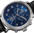 Akribos XXIV Men's Blue Dial Leather Band Watch - AK591BU