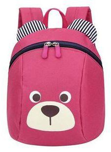 Generic حقيبة اطفال مدرسية -شنطة حضانة كرتون شكل كلب - لون وردي