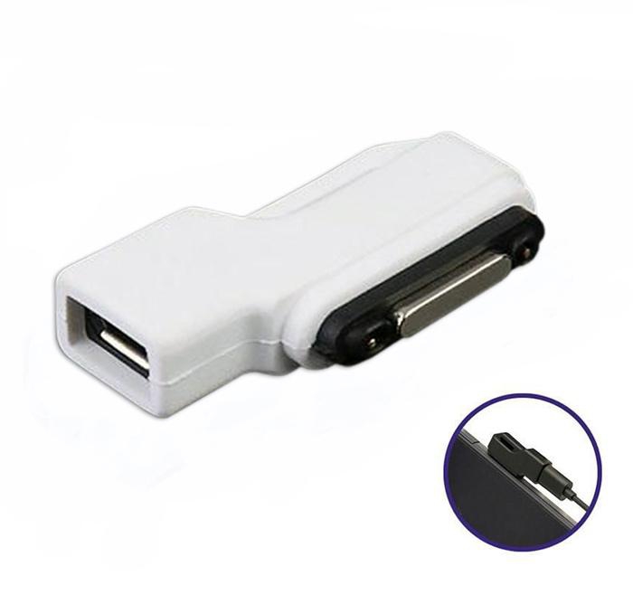 USB Magnetic Power Charging Adapter for Sony Xperia Z3/Z3 Compact White
