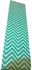 Generic Bed Runner/Scarf Zig Zag Pattern-Blue And Cream