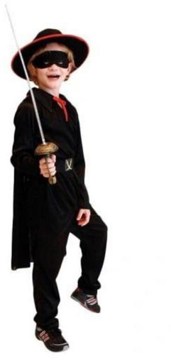 Zorro  Costume Black Masked Knight