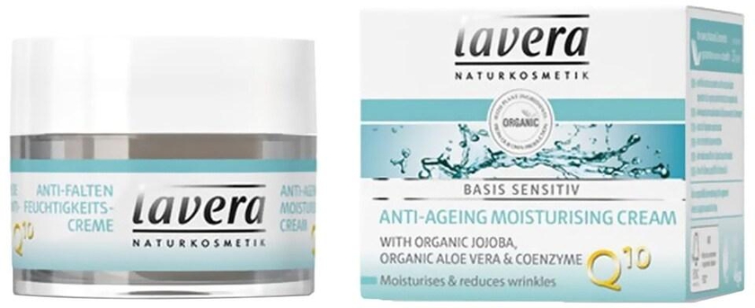 Lavera Basis Sensitiv Anti-Aging Moisturising Cream Q10 White 50ml