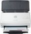 HP ScanJet Pro 2000 S2 Sheet-Feed Scanner, One Touch Scanning, 600 dpi Scan Resolution, 3500 Pages Duty Cycle, 35 ppm Scan Speed, 50-Sheet Automatic Document Feeder, White | 6FW06A