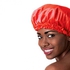 Fashion Red Satin Sleep Cap, Breathable And Comfortable Sleeping Materials, Elastic Band, Large Size 20"