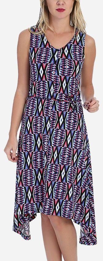 Ravin Abstract Patterned Dress - Multicolour