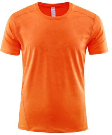 Men Quick Dry Breathable Elastic T-Shirt Orange
