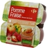 Carrefour apple and strawberry dessert 4 x 100 g