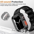 Rugged Case Compatible with iWatch Series 9/8/7 41mm Series 6/SE/5/4 40mm, Soft TPU Shockproof Anti-Drop Protective Cover for iWatch (Matte Black)