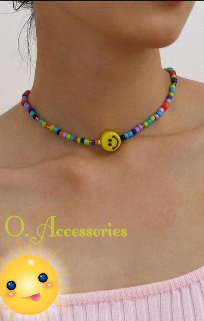 O Accessories Choker Necklace Beads Multicolor_glasses Beads