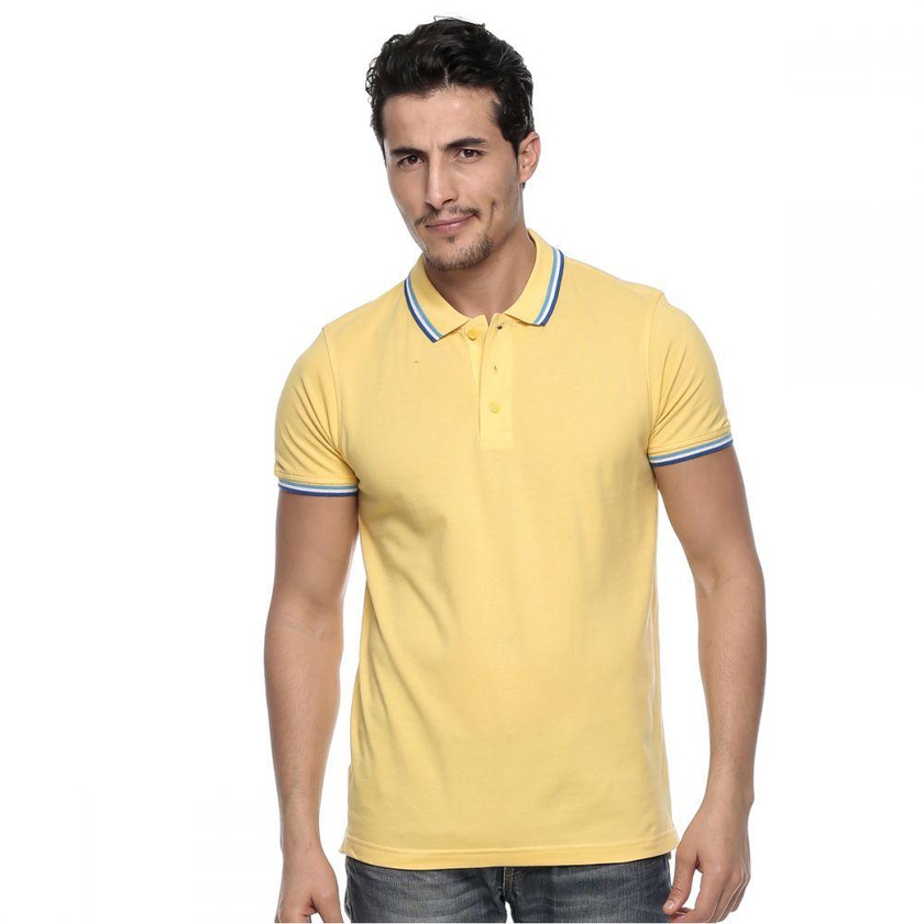 Brave Soul MTS-69WARSAW Polo Shirt for Men - Yellow, Blue, White