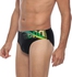 Arena AR2A033-5606 M Fogo Swimming Brief for Men - 32 US/UK, Black/Soft Green