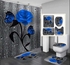 Generic high quality 4 PCs bathroom set  ,Waterproof fabric material shower curtain , size 185 *185 cm , 3pcs toilet set ,    Bathroom Products