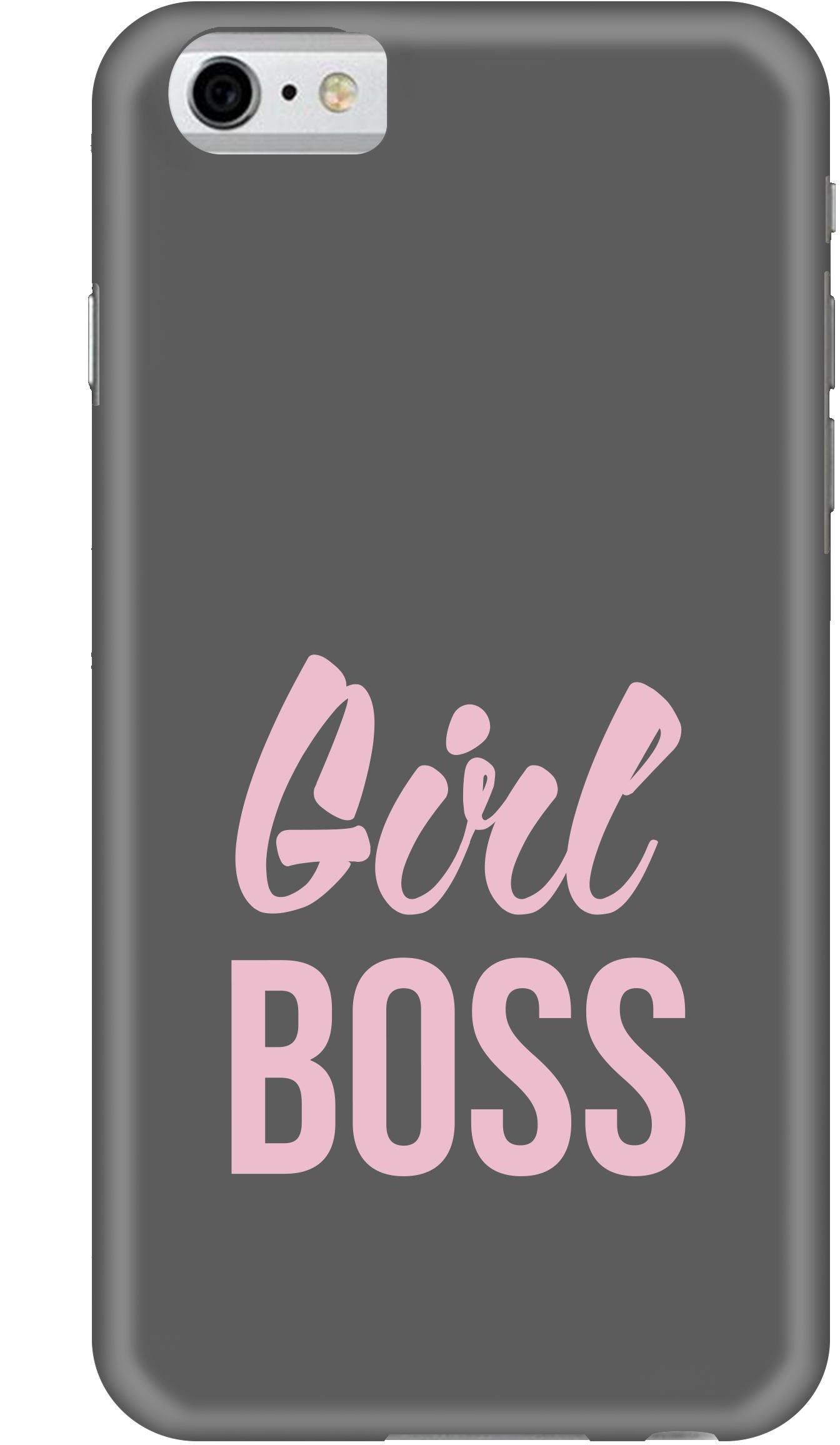 Stylizedd Apple iPhone 6/ 6S Premium Slim Snap case cover Gloss Finish - Girl Boss Grey