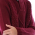 Ted Marchel Turn Down Button Closure Neck Maroon Pullover