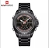 Naviforce 9170 Men Black Watch Digital Chronograph Military Sport Quartz WristWatch Stainless steel Water Proof