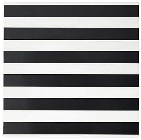 Generic 002Ik35999 Place Mat - 2 Pcs - Plastic - Striped Black/White