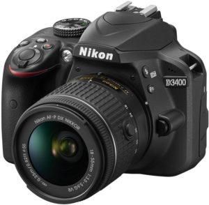 كاميرا نيكون DSLR D3400 أسود مع عدسات في آر AF-P 18-55mm + وعدسات 55-200 VRII