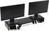 Modern Home Adjustable Length Dual Monitor Stand - Black