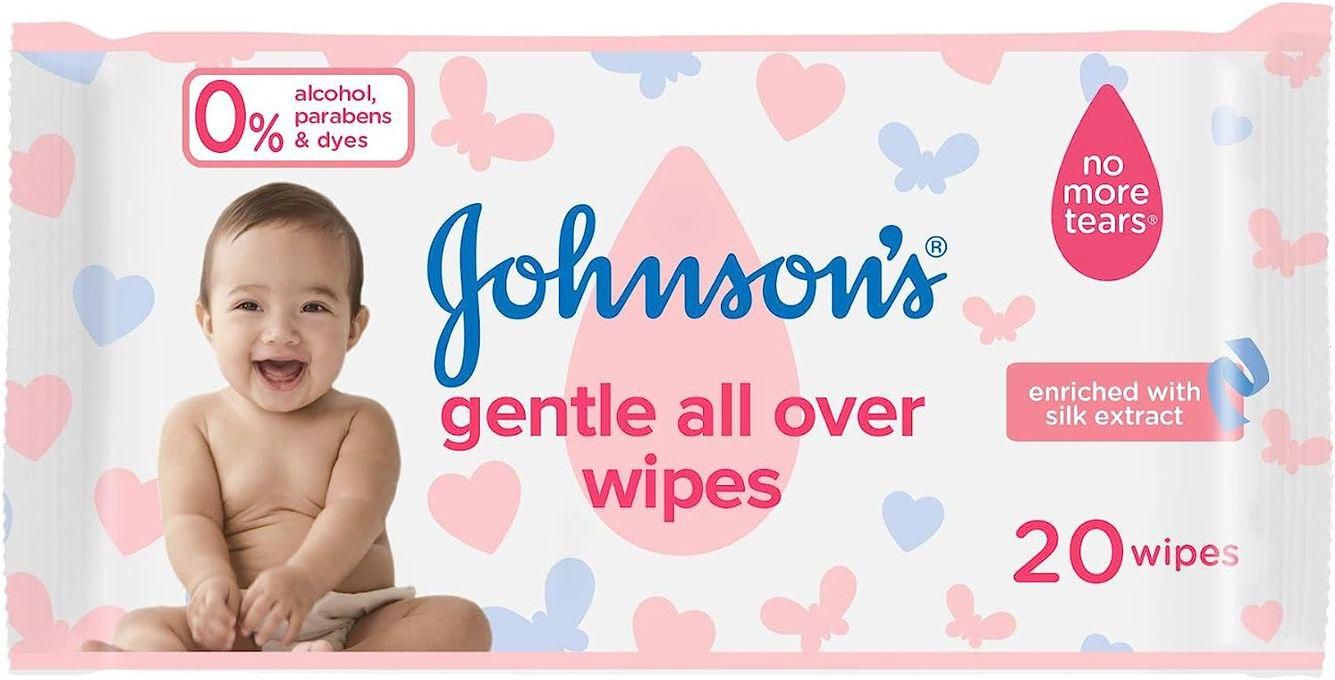 Johnson's Baby Gentle All Over Wipes - 20 Wipes