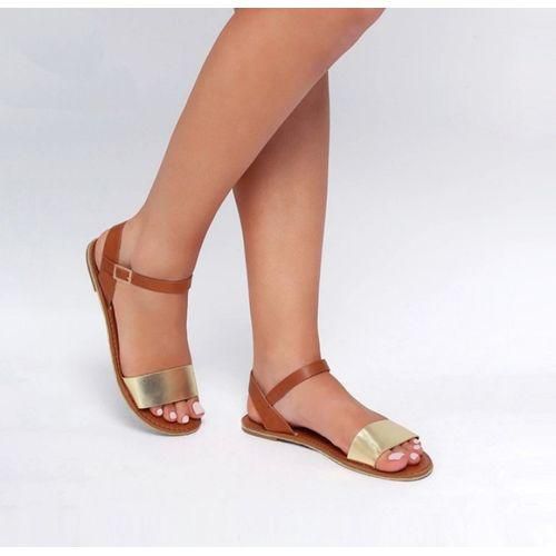 JGeTters Stroll Girl Quality Women Sandals - Brown/Gold
